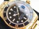 Perfect Replica VR MAX Rolex Submariner 18k Gold Oyster Band Black Face All Gold 40mm Watch (4)_th.jpg
